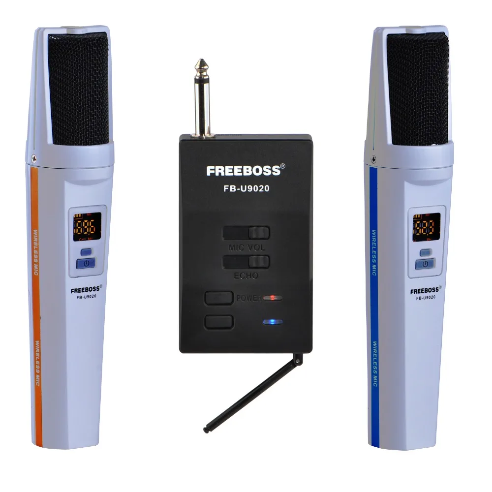  FREEBOSS FB-U9020 2 Way 2x30 Adjustable Frequency 2 Handheld Bluetooth Party Church School Dj Karao