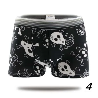 2023 Fashion Silk Underwear Men Lovely Cartoon Print Man Boxers Homme Comfortable Underpants Soft Breathable Male Panties 30pcs
