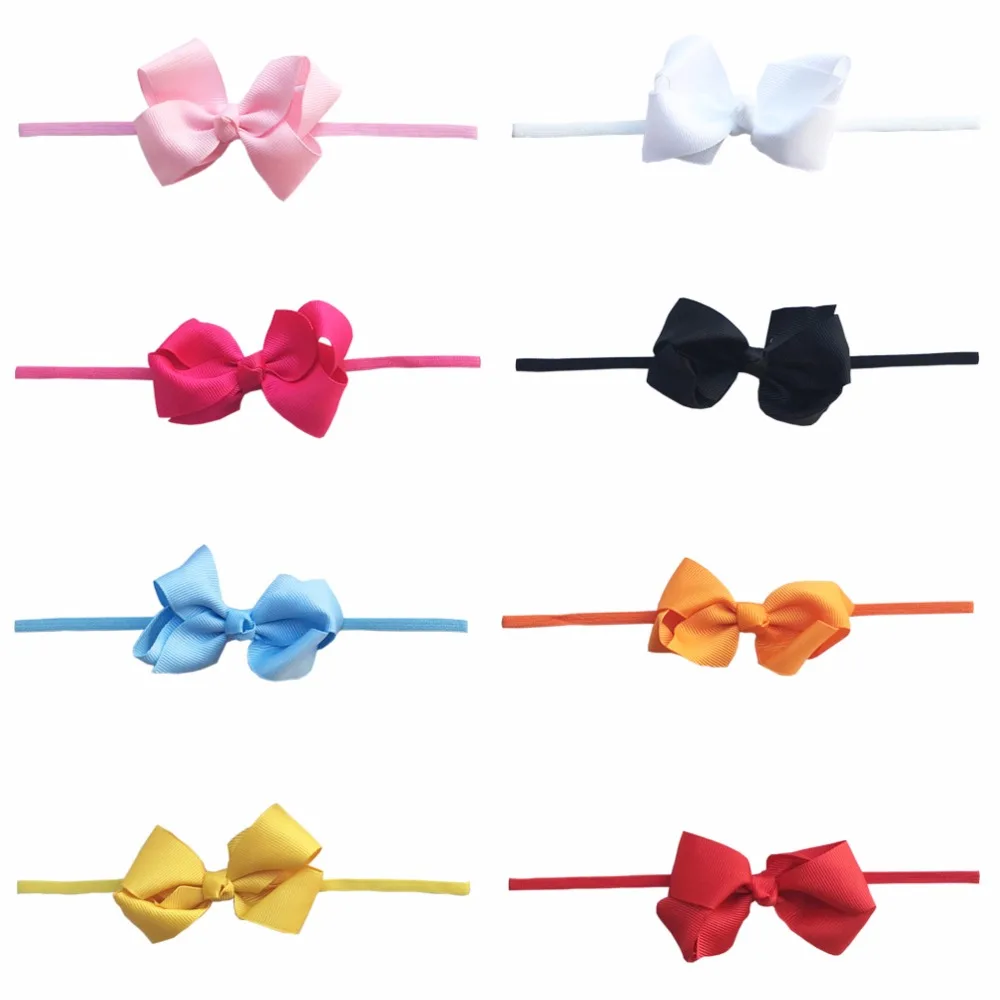 

8 Pcs/lot Baby Girls Toddler Grosgrain Hair Bow Headbands A067-15