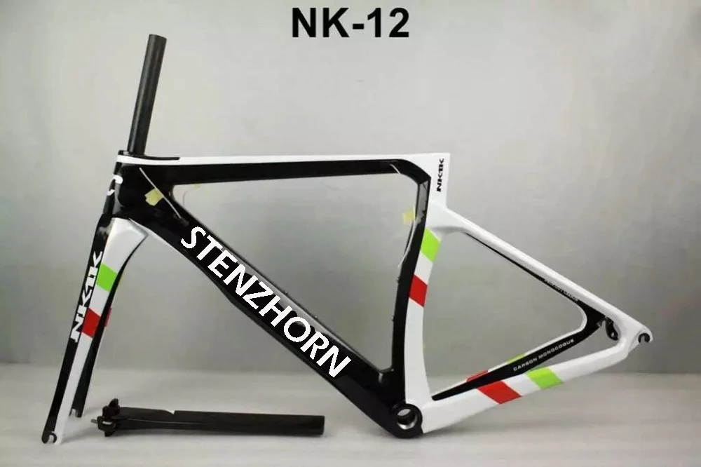 Top white color with white decals 3k carbon road bike 2017 stenzhorn NK1K frame racing bike carbon road frame cheap carbon bikcycle 12