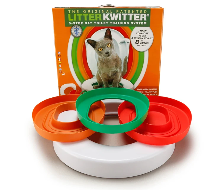

Cat Toilet Training kit Professional Train Love Clean Cats Use Human Toilet Easy to Learn Litter lavatory box gift