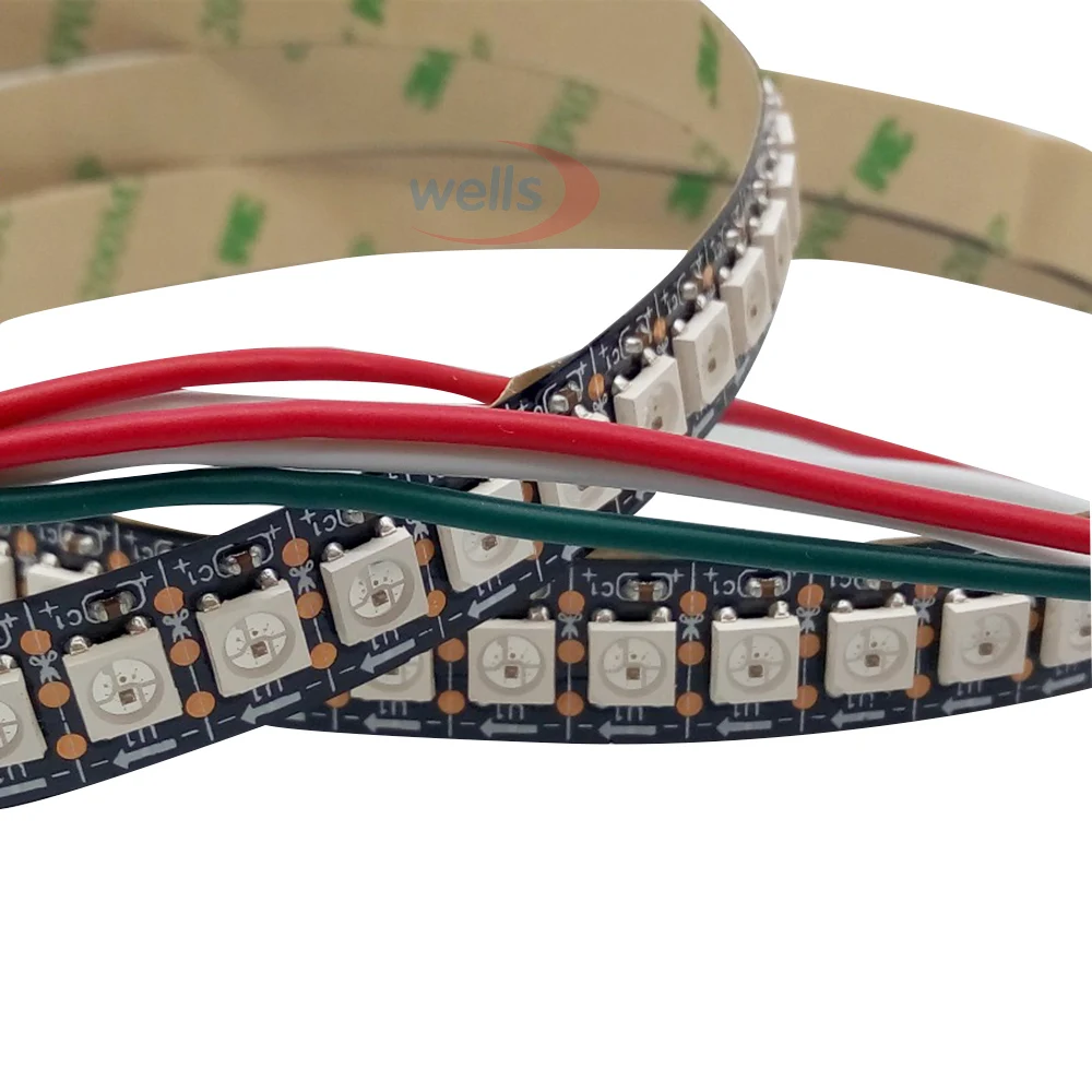 Светодиодная лента WS2812B Dream Color 1 м 144 пикселей 5050 RGB SMD WS2811 IC WS2812 фонари для вспышки