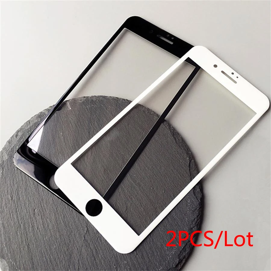 

2pcs Glass Screen Protector On The for iPhone 6s 7 8 plus glass 3D Curved Soft Edge for iPhone 7 8 6 plus 8plus glass Gold