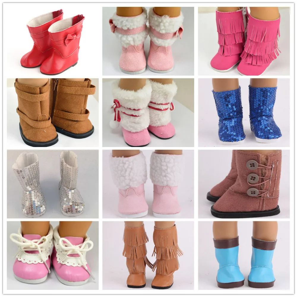 

12style choose 1set=Boots Doll Shoes for fit 18" American Girl, 45cm Doll Accessories Shoes