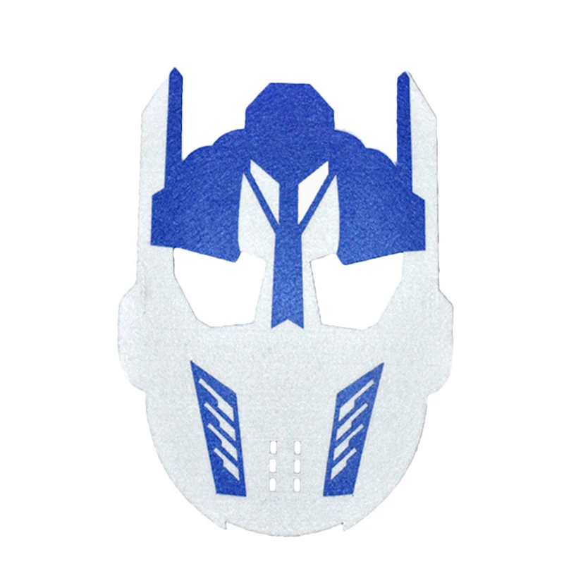 Party Masks Super Hero Transformer Themed Felt Kids Children Boy Birthday Party Decorations Dress up Costume Favor Gifts