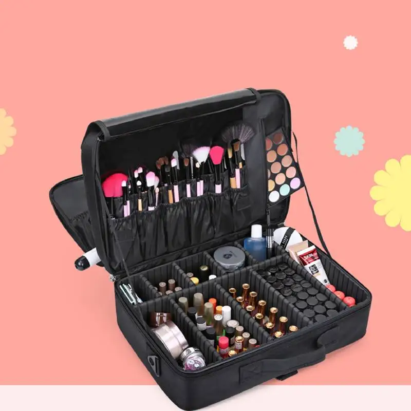 

2018 High Quality Professional Empty Makeup Organizer Cosmetic Case Travel Large Capacity Storage Bag Suitcases