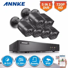 Annke 8CH 720 P системы безопасности 1080 P Lite цифровой видеомагнитофон и (6) 1280TVL открытый фиксированной непогоды камеры, HDMI Выход