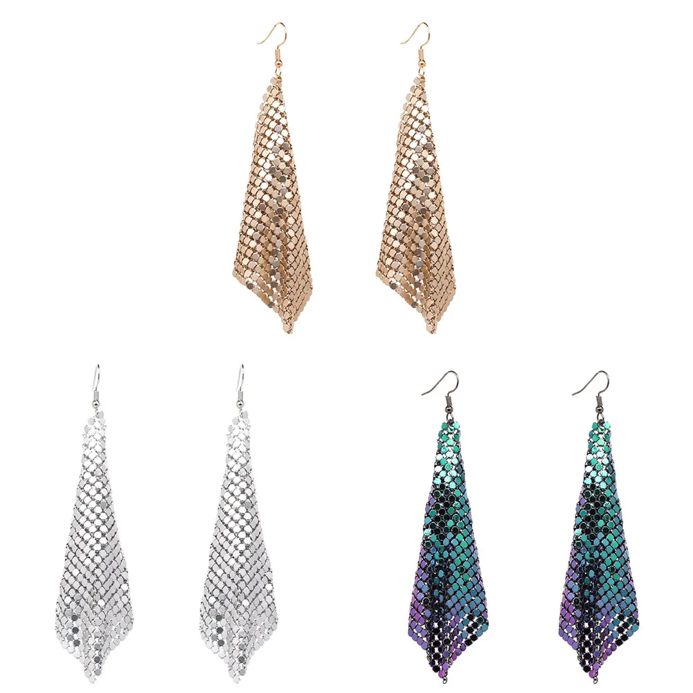 

New Fashion Metal Mesh Earrings Jewelry Tassel Long Earrings For Women Accessories Hot Bohemian Dangle Earrings