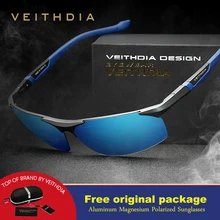 Солнцезащитные очки Veithdia, алюминиево-магниевые, поляризационные, для мужчин, с зеркальным покрытием, для вождения, солнцезащитные очки, oculos, мужские очки, аксессуары, оттенки