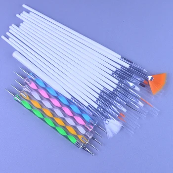 

20 Pcs/Set Nail Art Brushes Set Decoration Gel Painting Pen Nail Brush Equipment Drawing Tools For Nail Gel Polish