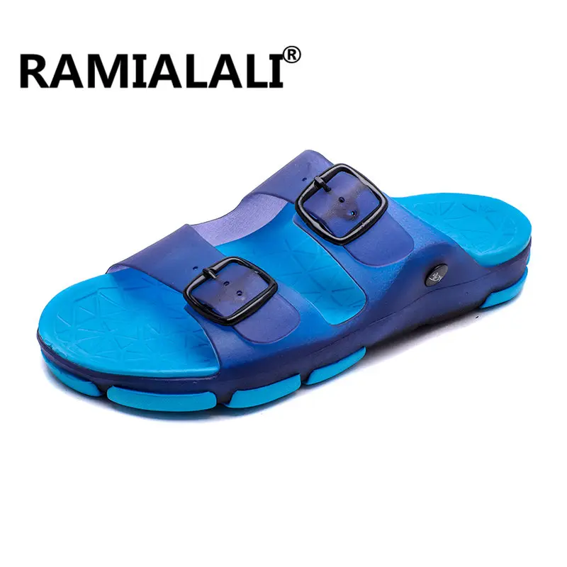 

Ramialali Mens Flip Flops 2019 Summer Men's New Style Soft Sides Shoes Outdoor Beach Men's Slippers Massage Men Footwear