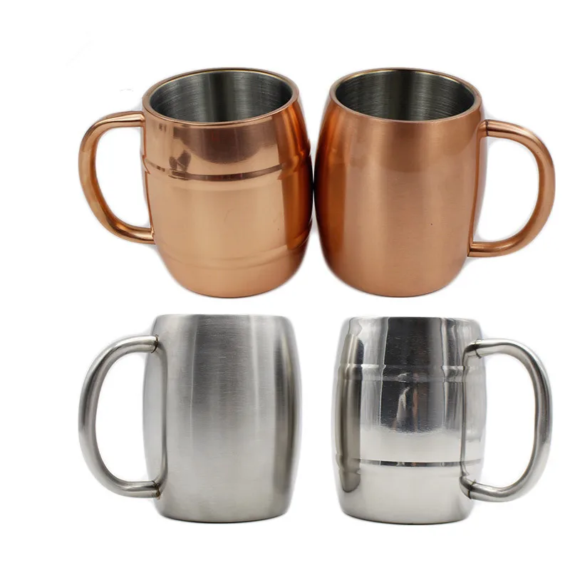 20pcs 16oz Copper Beer Mug Insulated Stainless Steel Double Wall Coffee