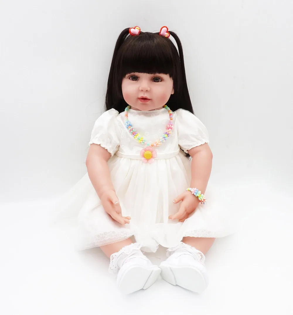 

Soft Floppy Body Lifelike Poseable Princess Girl Doll with Long Hair Real Life Weighted Toddler Baby Doll Cuddle for Children