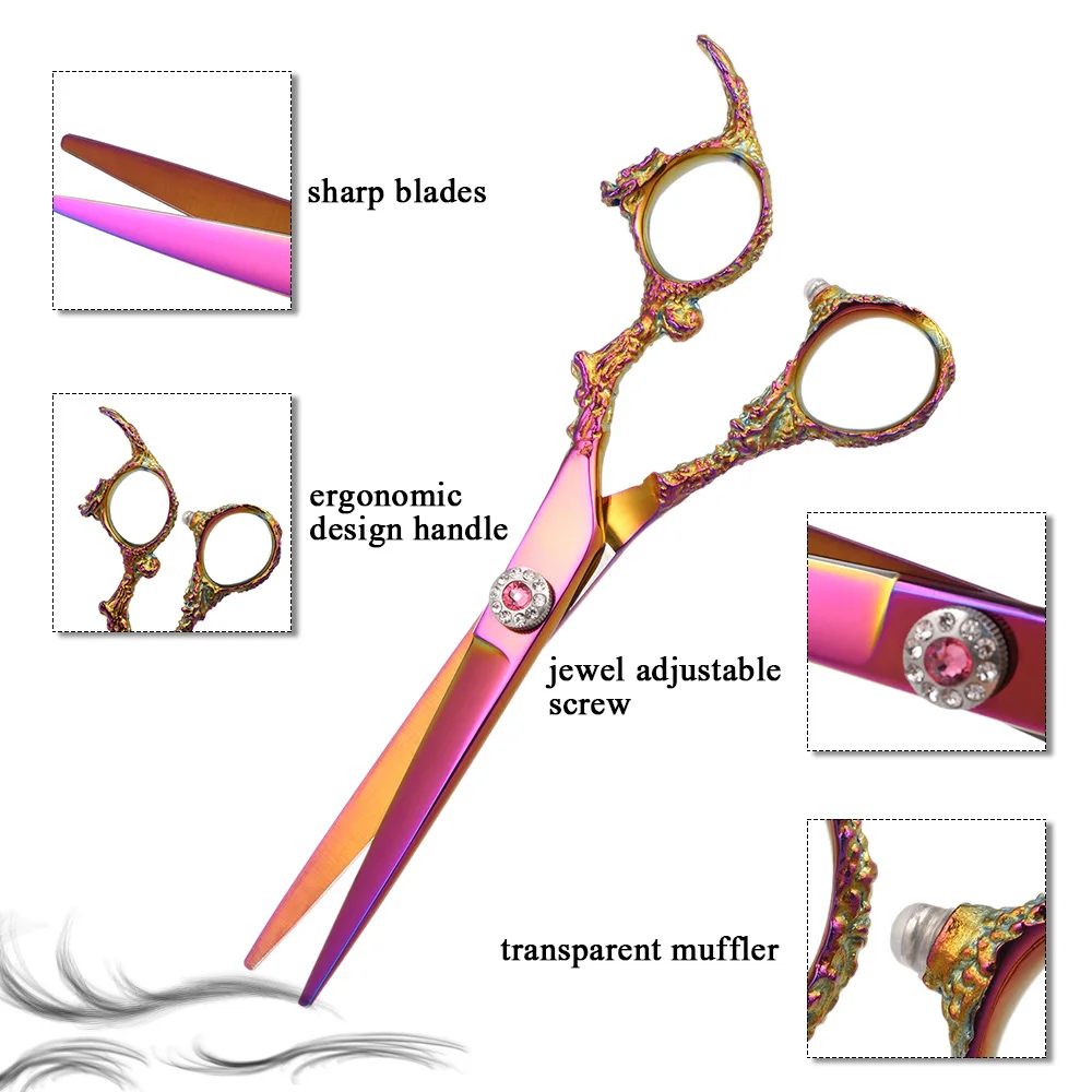 Профессиональные Парикмахерские ножницы из нержавеющей стали ножницы для стрижки волос Красочные для использования дома и в салоне