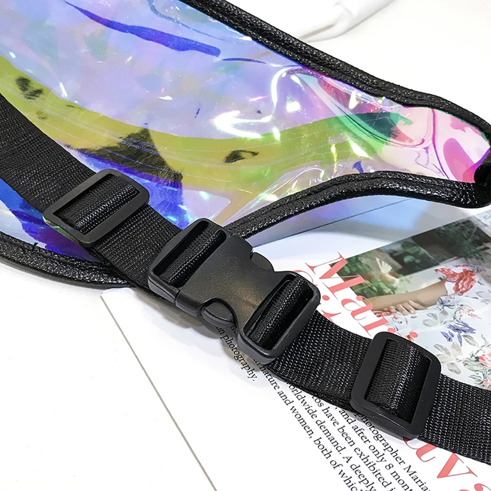 Для женщин Путешествия талии Fanny Pack деньги ремень кошелек Блеск Многоцветный Бум Сумка