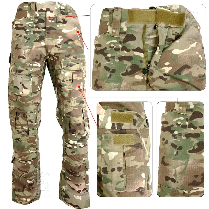 Gen2 airsoft bdu uniforme tático calças de