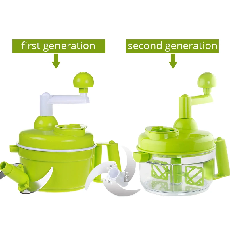 

Multi-function Kitchen Manual Food Processor Household Meat Grinder Vegetable Chopper Quick Shredder Green Cutter Egg Blender