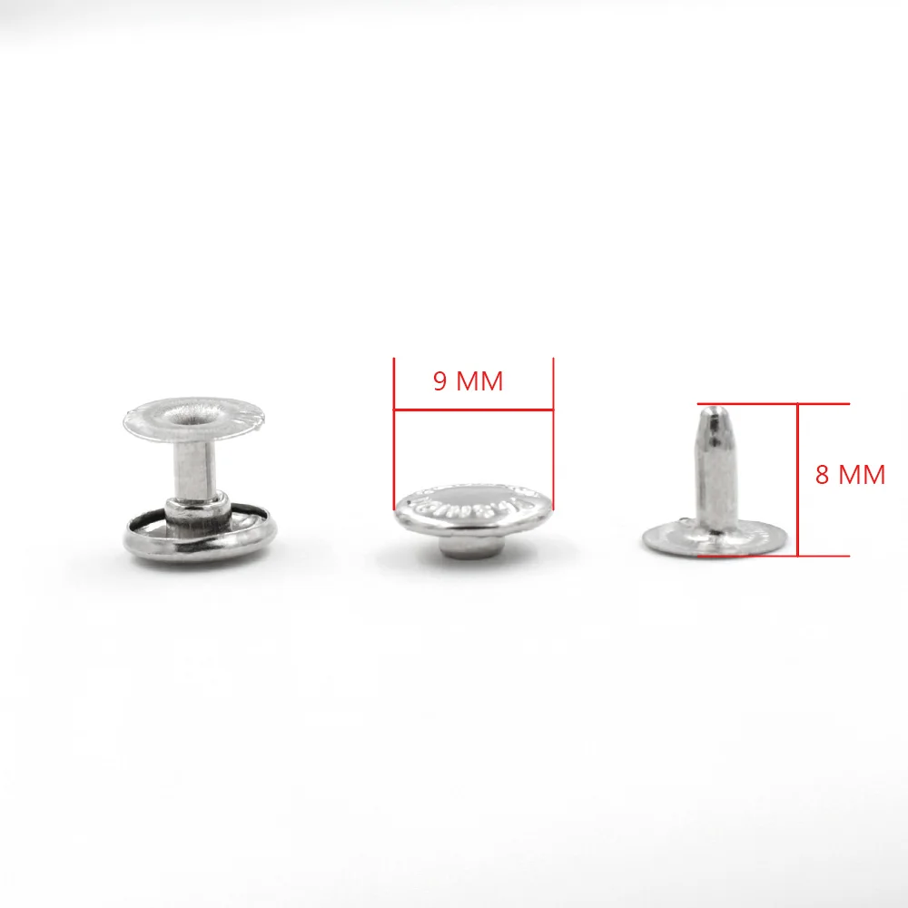 Rivets métalliques, boucle de 100mm, bouton pour Jeans, copie de mots