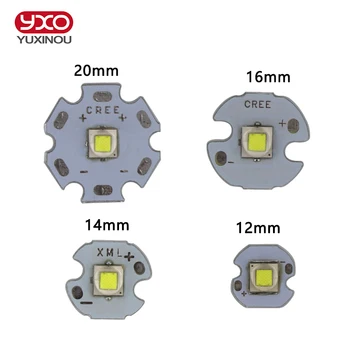 CREE XML2 LED XM-L2, 화이트 뉴트럴 화이트 웜 화이트 고출력 LED 이미터, DIY용 PCB, T6 U2, 10W, 12mm, 14mm, 16mm, 20mm, 1 개