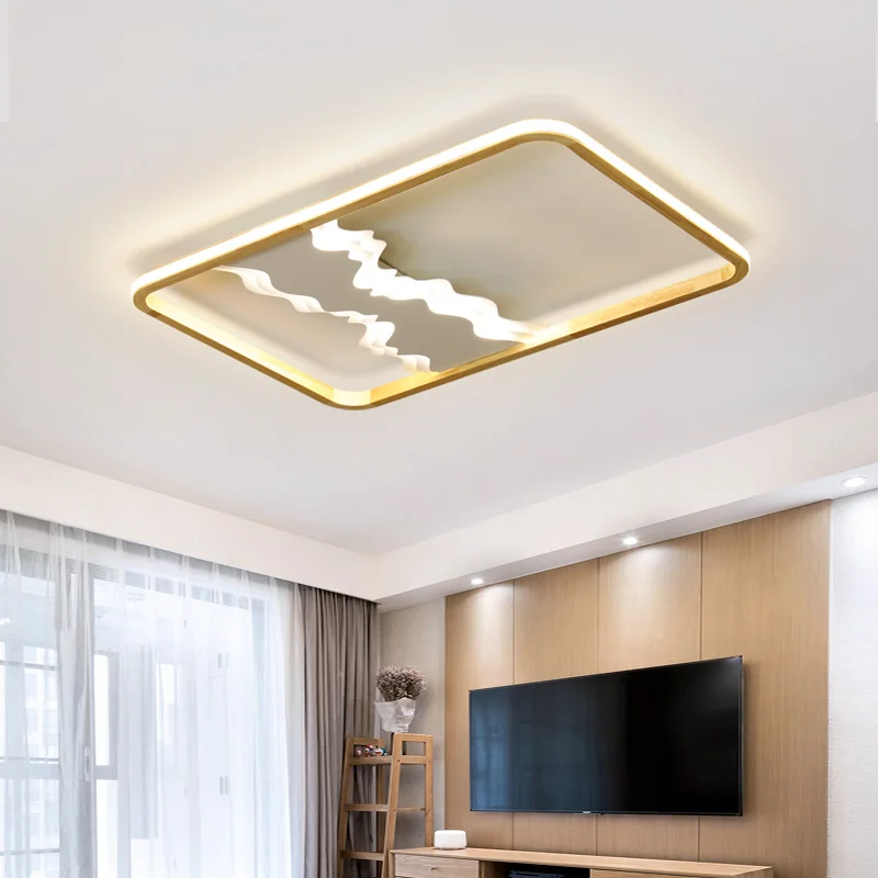 

Ceiling light Square hotel bar simple fixtures Overhead new design living room luxury lights for home Modern led ceiling lamp