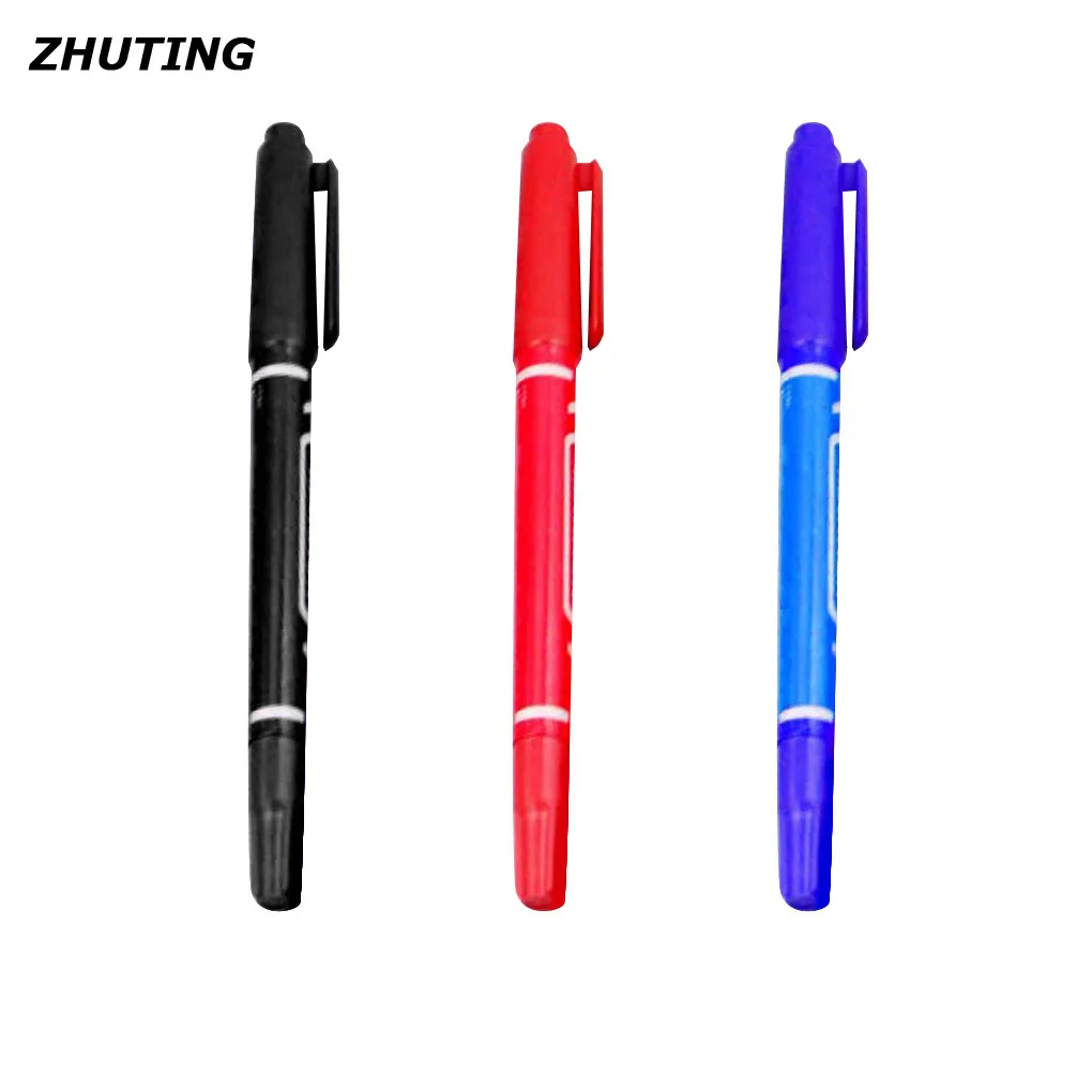 

Whiteboard Writing Paper Double - Headed Marker Pen Plastic Permanent Mark Office Teaching Stationery