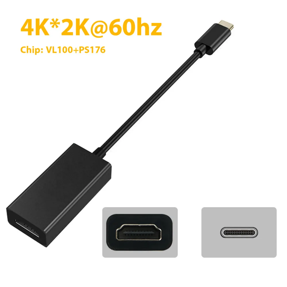 

USB Type C 3.1 to HDMI Adapter 4K 60Hz VGA Displayport Mini DP Adapter Converter for MacBook Chrome book DELL HP