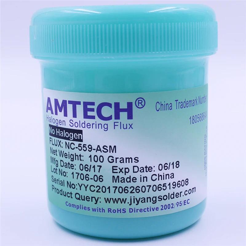 AMTECH NC 559 ASM 100g Бессвинцовая паяльная флюсовая паста для пайки SMT BGA|Сварочные флюсы|