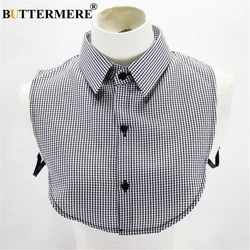 BUTTERMERE Detachable Fake Collar Ladies Black White Plaid Removable Collar Women's Spring 2019 Female Lapel Fake False Collar BUTTERMERE Detachable Fake Collar Ladies Black White Plaid Removable Collar Women's Spring 2019 Female Lapel Fake False Collar