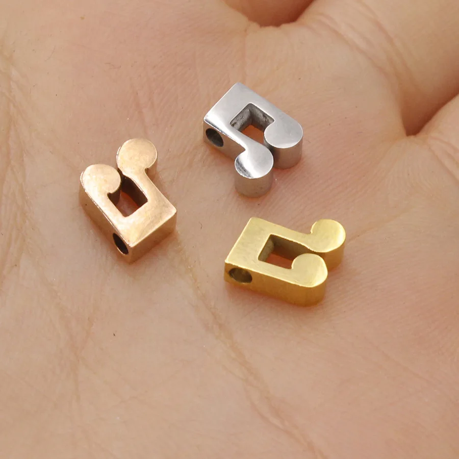 Jaymaxi Mirror Polished Music Note Beads 1.8mm Hole Stainless Steel Charms DIY Making Jewelry 3*8mm Wholesales 20piece/lot Jaymaxi Mirror Polished Music Note Beads 1.8mm Hole Stainless Steel Charms DIY Making Jewelry 3*8mm Wholesales 20piece/lot