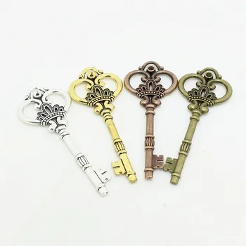 

Sweet Bell 10pcs/lot 32*84mm Four color Antique Metal Alloy Lovely Large Crown Key Charms Vintage Jewelry Keys Charms 2B127