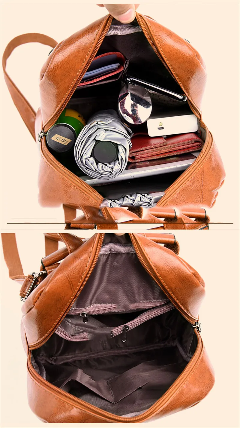 Винтажный женский рюкзак Новая модная женская сумка через плечо из искусственной кожи женская школьная сумка для девочек Повседневная дорожная сумка Mochila