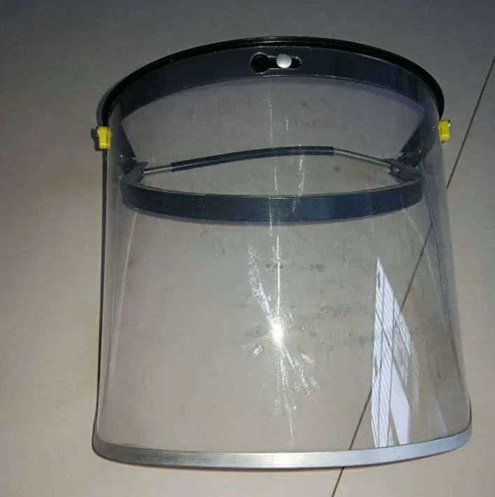 

Glossy flat metal covered high temperature transparent mask with helmettype protective mask protective mask