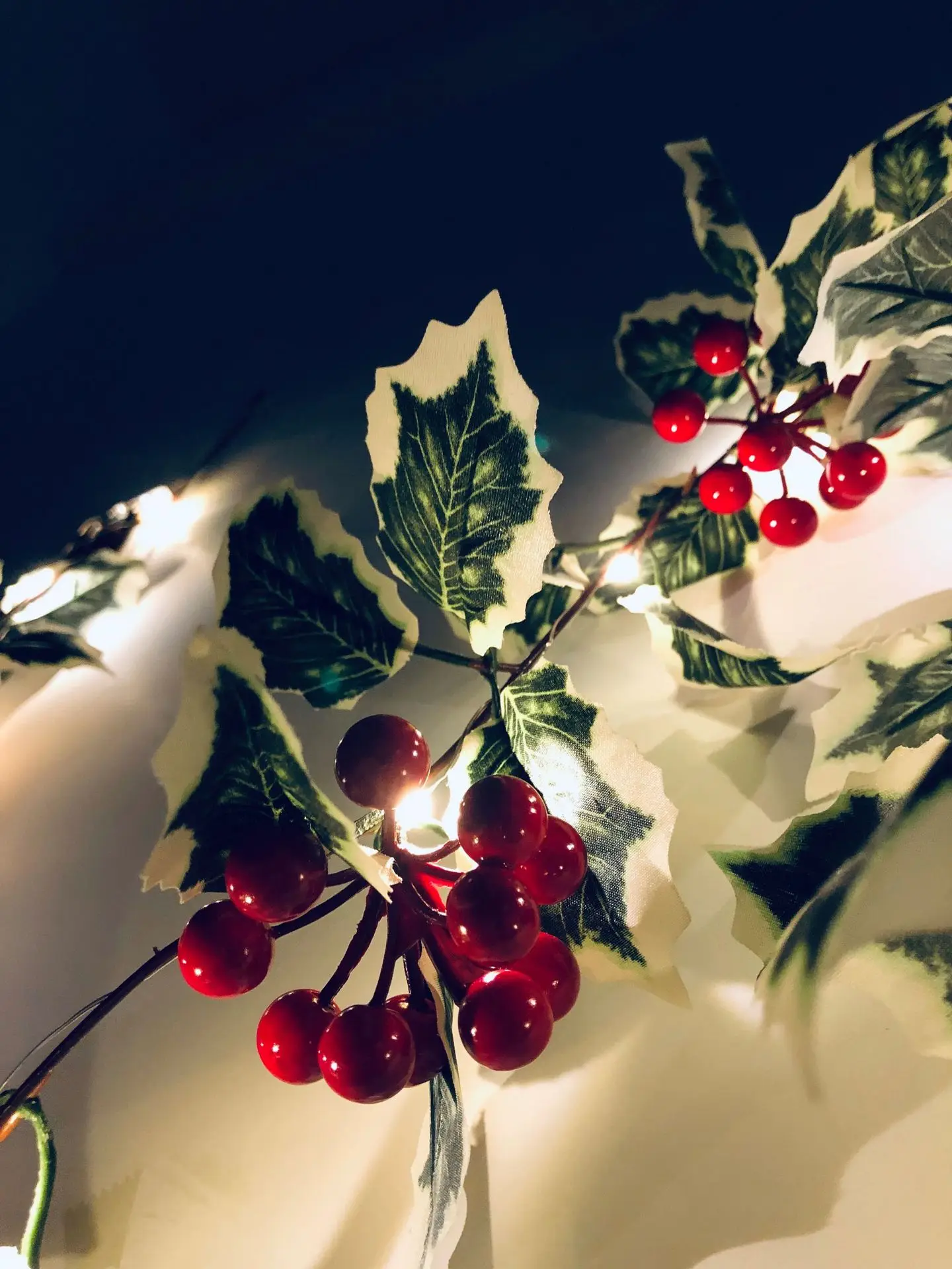 New 2m Led string Artificial Red Holly Berry Christmas DIY Home Garden Decorations Christmas Supplies decoration for home