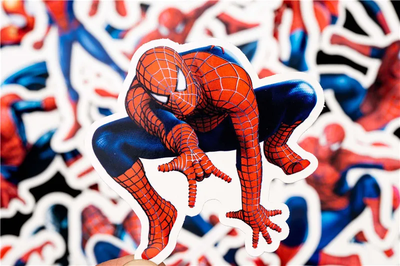 32 шт. наклейка Человек-паук s пакет Marvel супер наклейки герои для ноутбука холодильник велосипед Телефон гитара мультфильм аниме наклейка