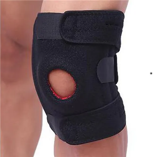 Black Red Lining L Фиксатор для колена с противоскользящей фиксатор для колена, регулируемый ремешок NHS для спортзала, работа(1 шт - Цвет: Black Red Lining L