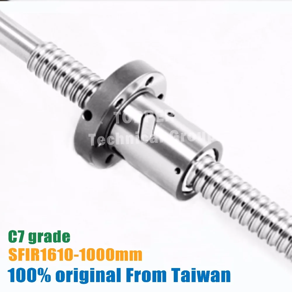 TBI 1610 miniature ball screw 16mm dia 10mm lead 1000mm with