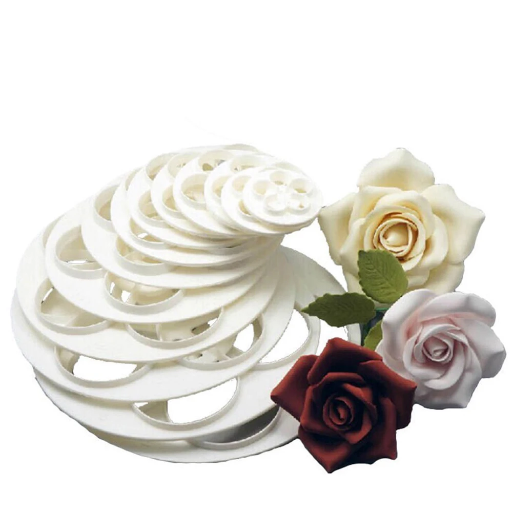 6Pcs Decorating Fondant Cake Mold Cutter Mould Sugar Craft Rose Flower Cookie Tool Colorful | Дом и сад