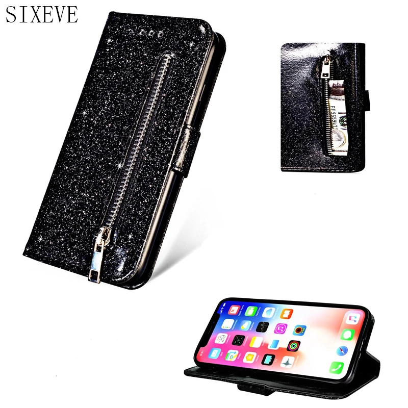 

Glitter flip Leather Bracket wallet Cell Phone Case for huawe P20 Lite Mate 10 Lite Pro 10Lite 10Pro P20Lite P20Pro Mate10 Cover