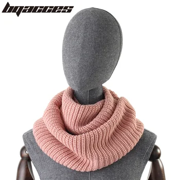 

[BQACCES] Fashion Solid Color Plain Knitted Infinity Scarves Women Acrylic Wool Snood Circle Scarf Lady Neck Warmer Collar