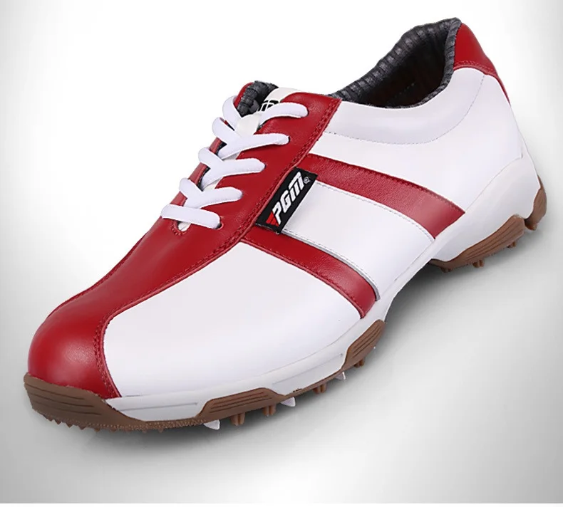 Обувь для гольфа; женская брендовая натуральная кожаная спортивная обувь; женские водонепроницаемые Нескользящие кроссовки на шнуровке; дышащая обувь для гольфа