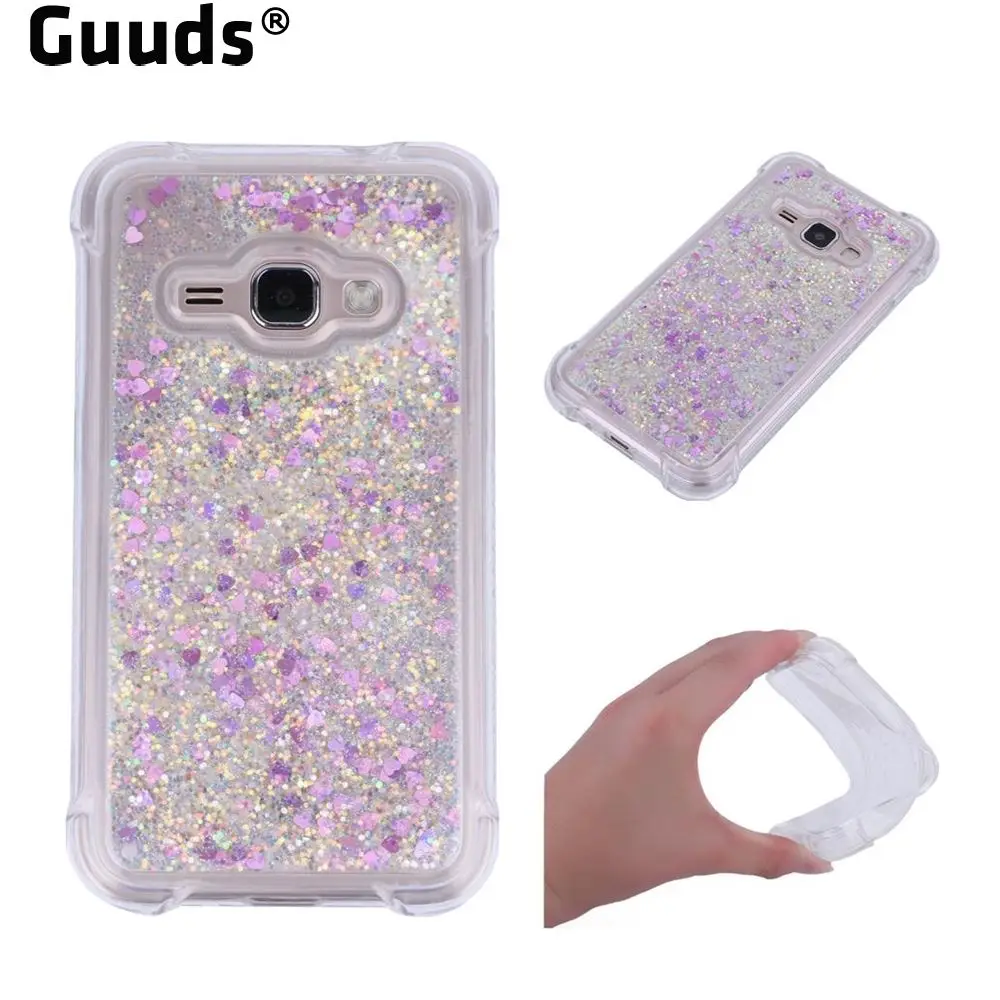 Dynamic Liquid Glitter Sand Quicksand Star TPU Case for Samsung Galaxy J1 2016 J120 - Rose