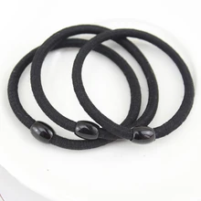 1Pc Black Girls Headwear Elastic Hair Bands Ponytail Holder Hair Ties Ring Hairband Elastic Scrunchy Hair
