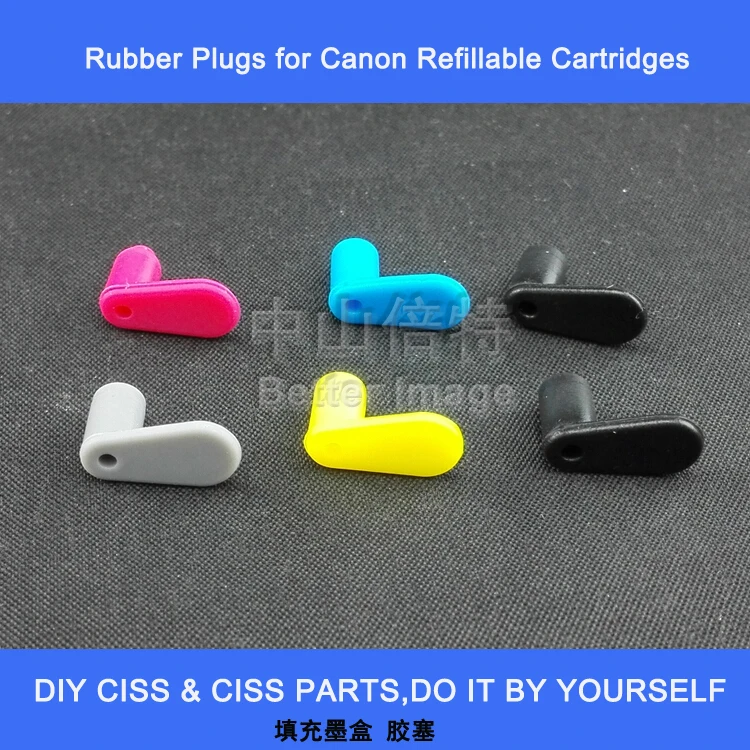 

INK WAY 5 sets of 6C rubber plugs for Canon 6 Color Cartridges PGI-580 CLI-581 PGI-480 CLI-481 PGI-280 CLI-281 refillable etc.