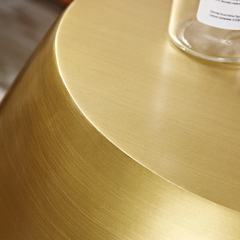 Nordic sofa side living room corner bronze drums fashion creative side table personality bedside modern minimalist small table