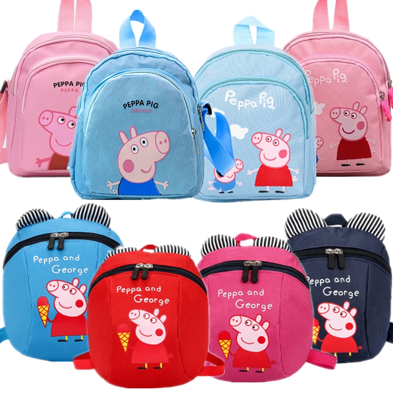 

Peppa Pig Package Shoulder Backpack Packet Bag Cartoon Decoration Wallet George Blue Girl Fashion Anime Action Figures Best Gift