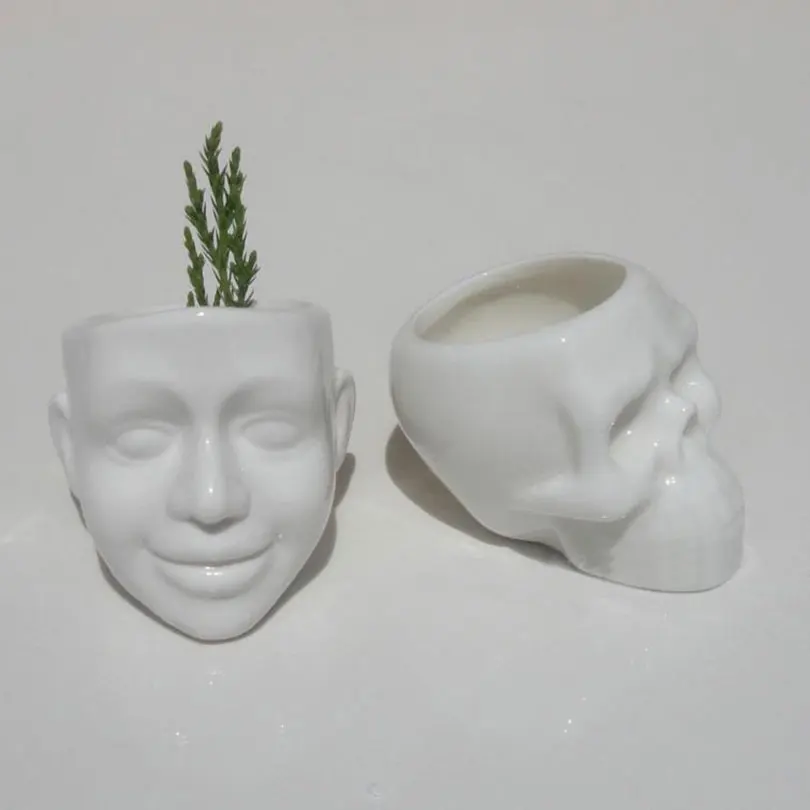 Ceramics Capita Skull Flower Pots Planters Desktop Accessories Home Decor Gifts 