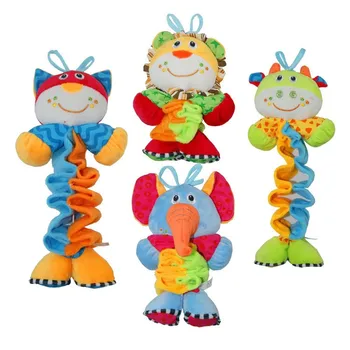 

New Degin Animals Melody Pure Musical Rope Pull String Baby Rattle Soft Plush Ring Bell Doll Baby Bed Crib Hanging Toy
