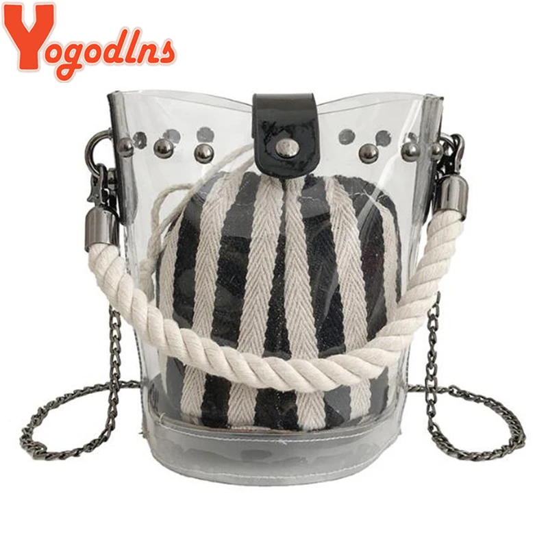 Yogodlns أزياء النساء حقائب شفافة حقيبة من الجيلاتين 2019 جديد سلسلة Crossbody دلو أكياس الإناث حقائب الشاطئ مركب حقيبة Yogodlns أزياء النساء حقائب شفافة حقيبة من الجيلاتين 2019 جديد سلسلة Crossbody دلو أكياس الإناث حقائب الشاطئ مركب حقيبة