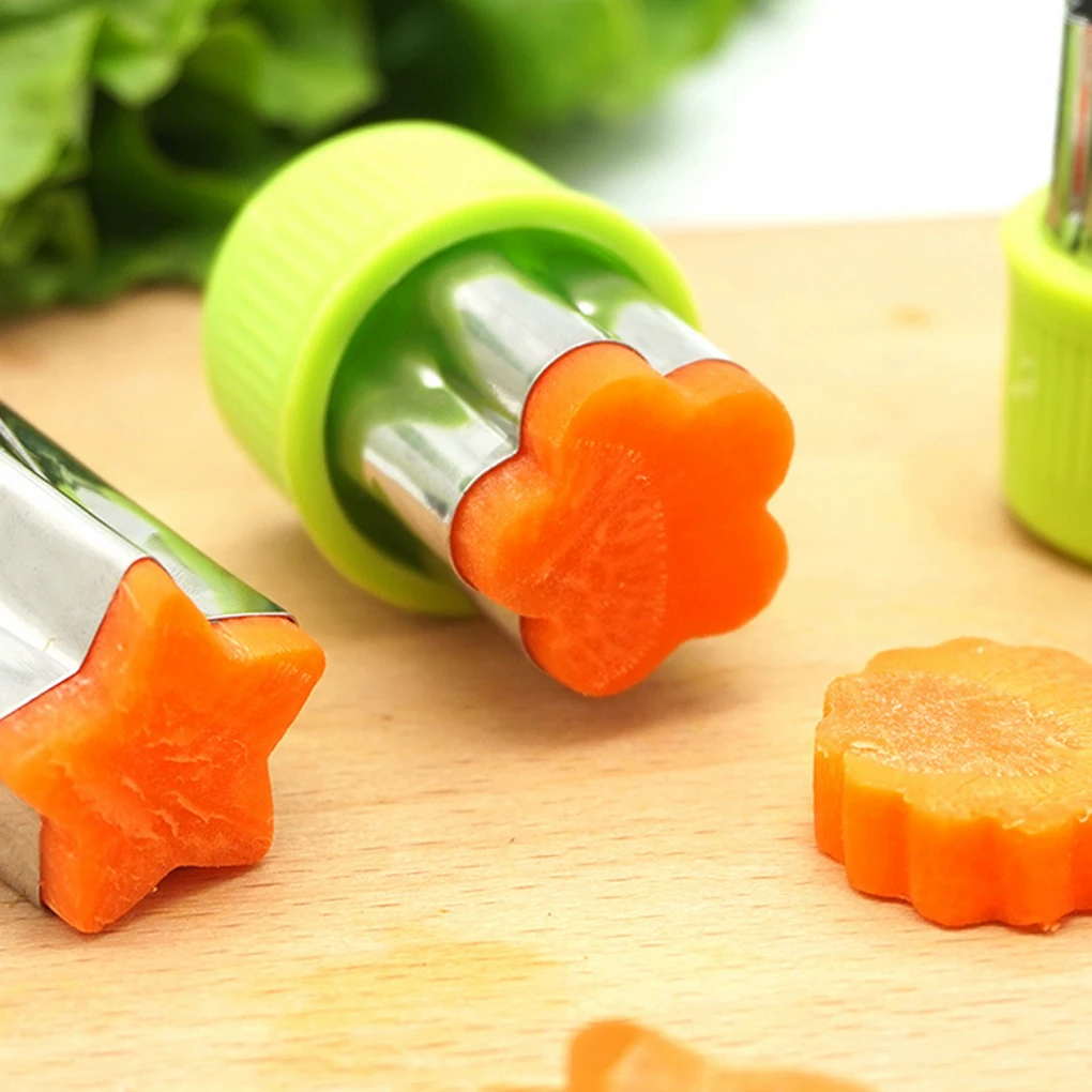 

12pcs/set Stainless Steel Fruit Floral Shape Cutter Salad Carving Vegetable Mold Kitchen Tools Cookie Fondant
