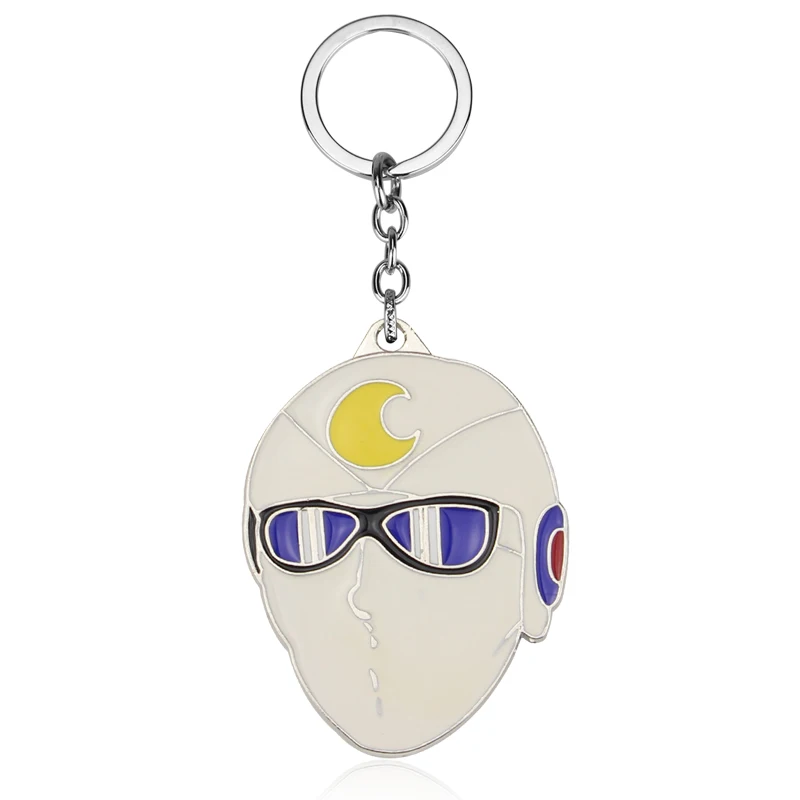 

The Man in the Moonlight Mask Metal Key Chain Charm Cosplay Key Rings Classic Anime Gift For Man